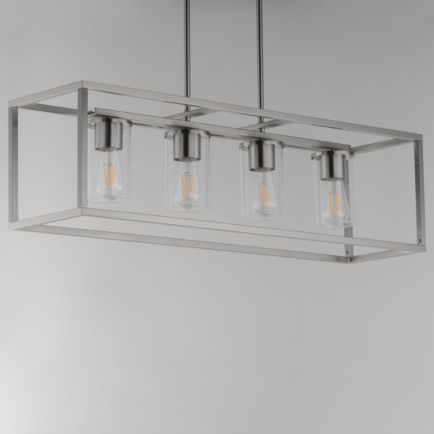 Lateral 4-Light Linear Pendant Satin Nickel by Maxim Lighting