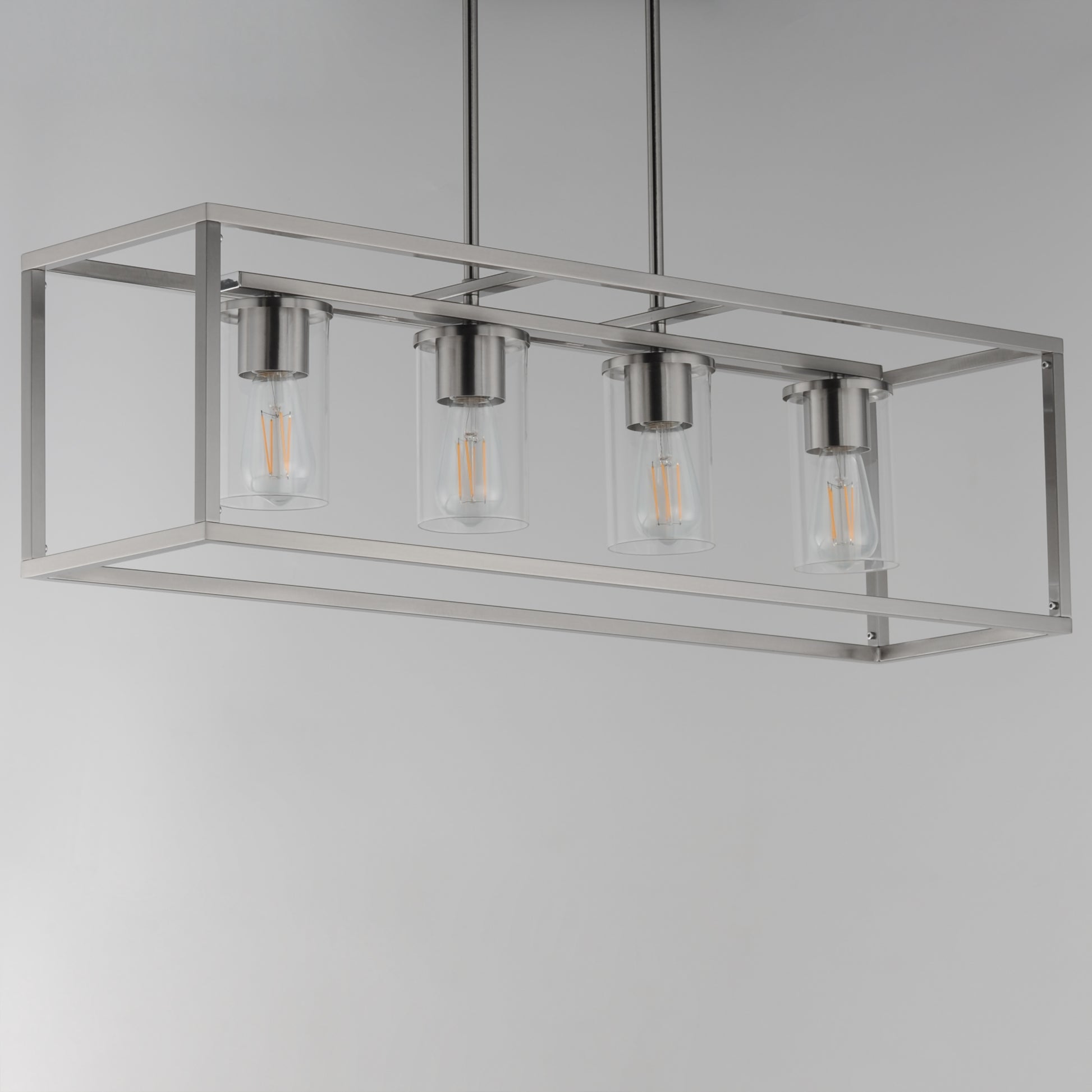 Lateral 4-Light Linear Pendant Satin Nickel by Maxim Lighting