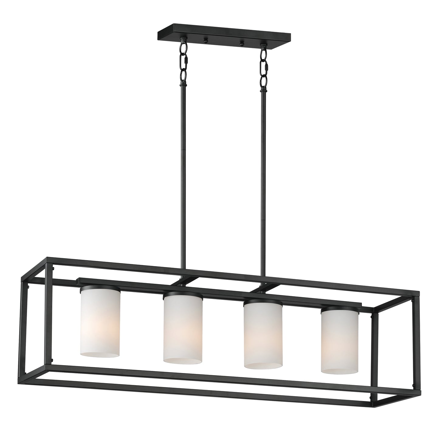 Lateral 4-Light Linear Pendant Black by Maxim Lighting