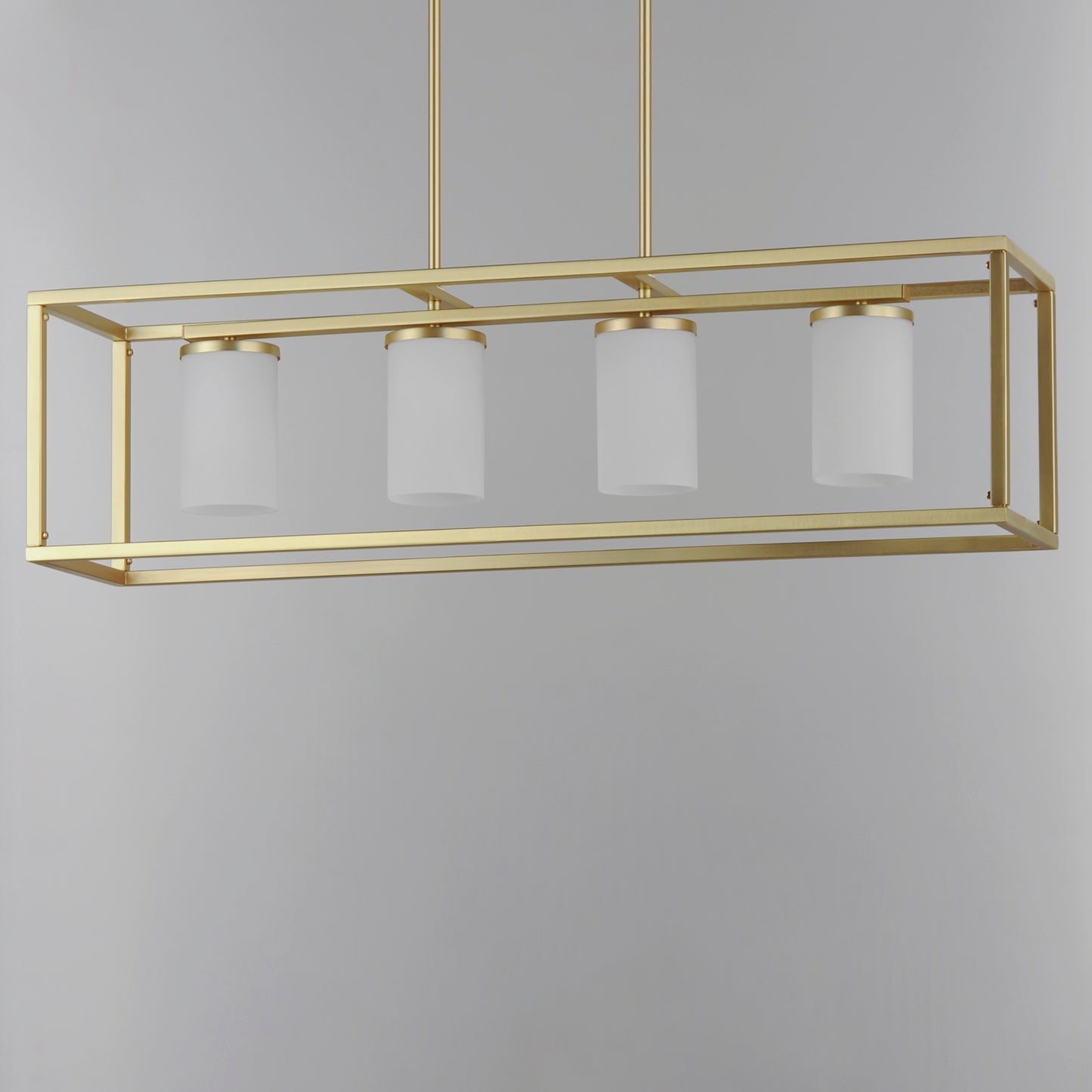 Lateral 4-Light Linear Pendant Satin Brass by Maxim Lighting