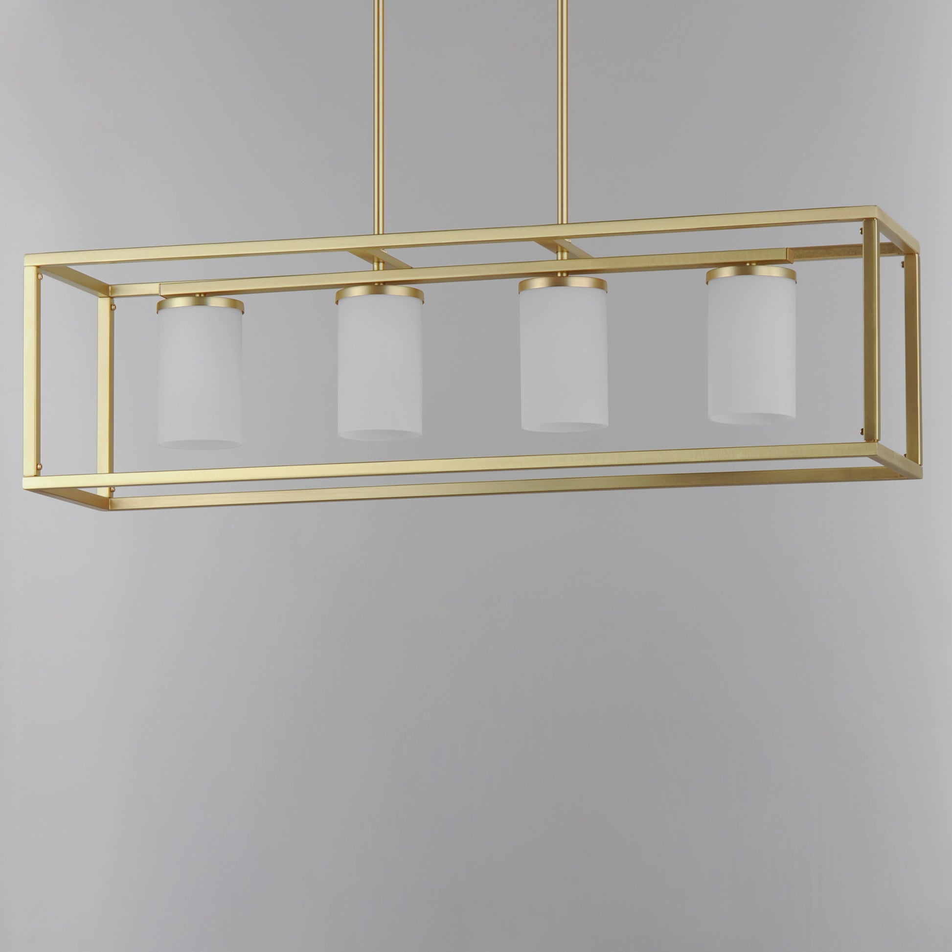 Lateral 4-Light Linear Pendant Satin Brass by Maxim Lighting