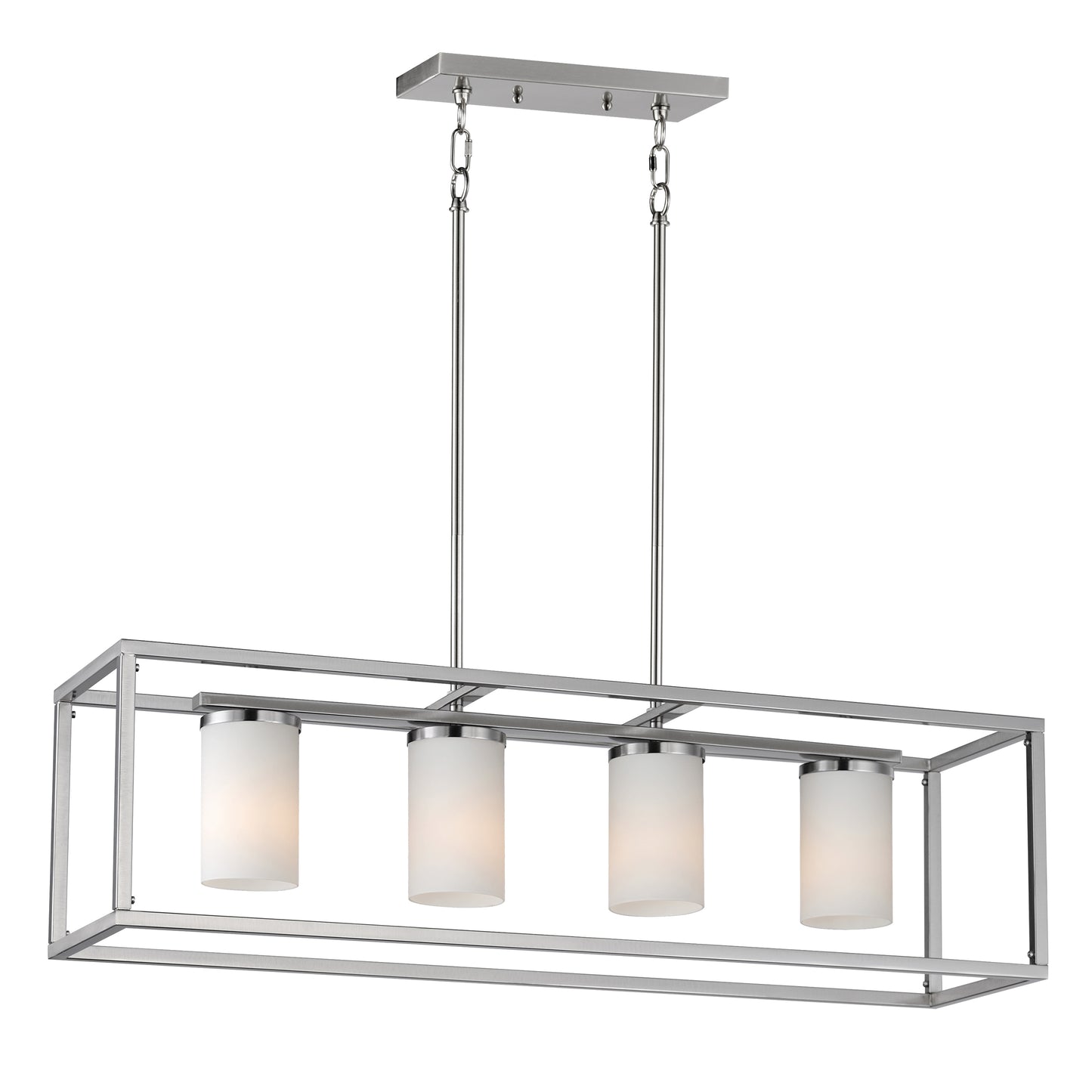 Lateral 4-Light Linear Pendant Satin Nickel by Maxim Lighting