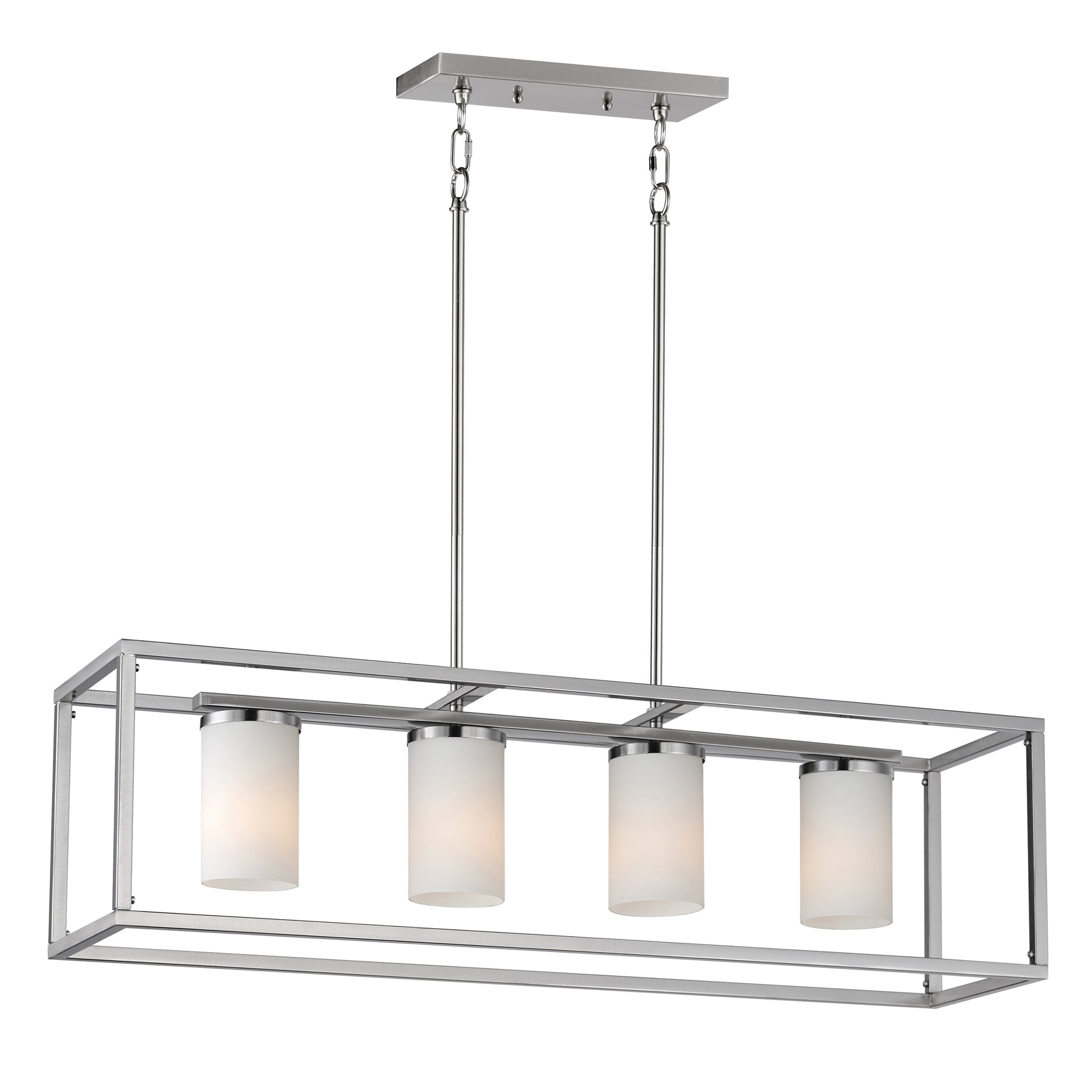 Lateral 4-Light Linear Pendant Satin Nickel by Maxim Lighting