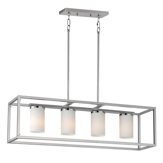 Lateral 4-Light Linear Pendant Satin Nickel by Maxim Lighting