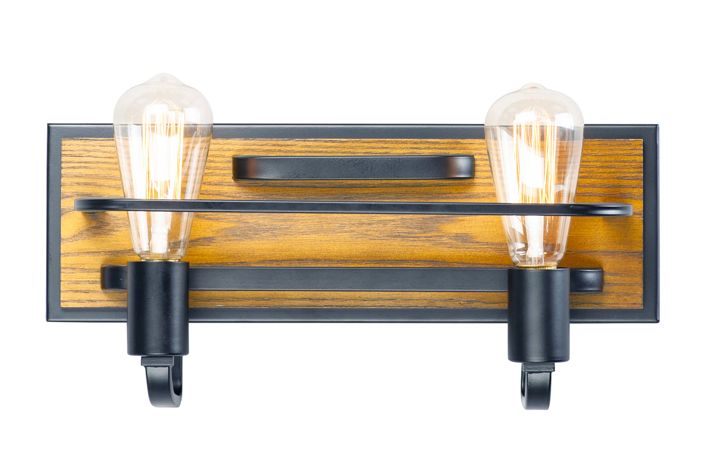 Black Forest 2-Light Bath Vanity Black/Ashbury by Maxim Lighting