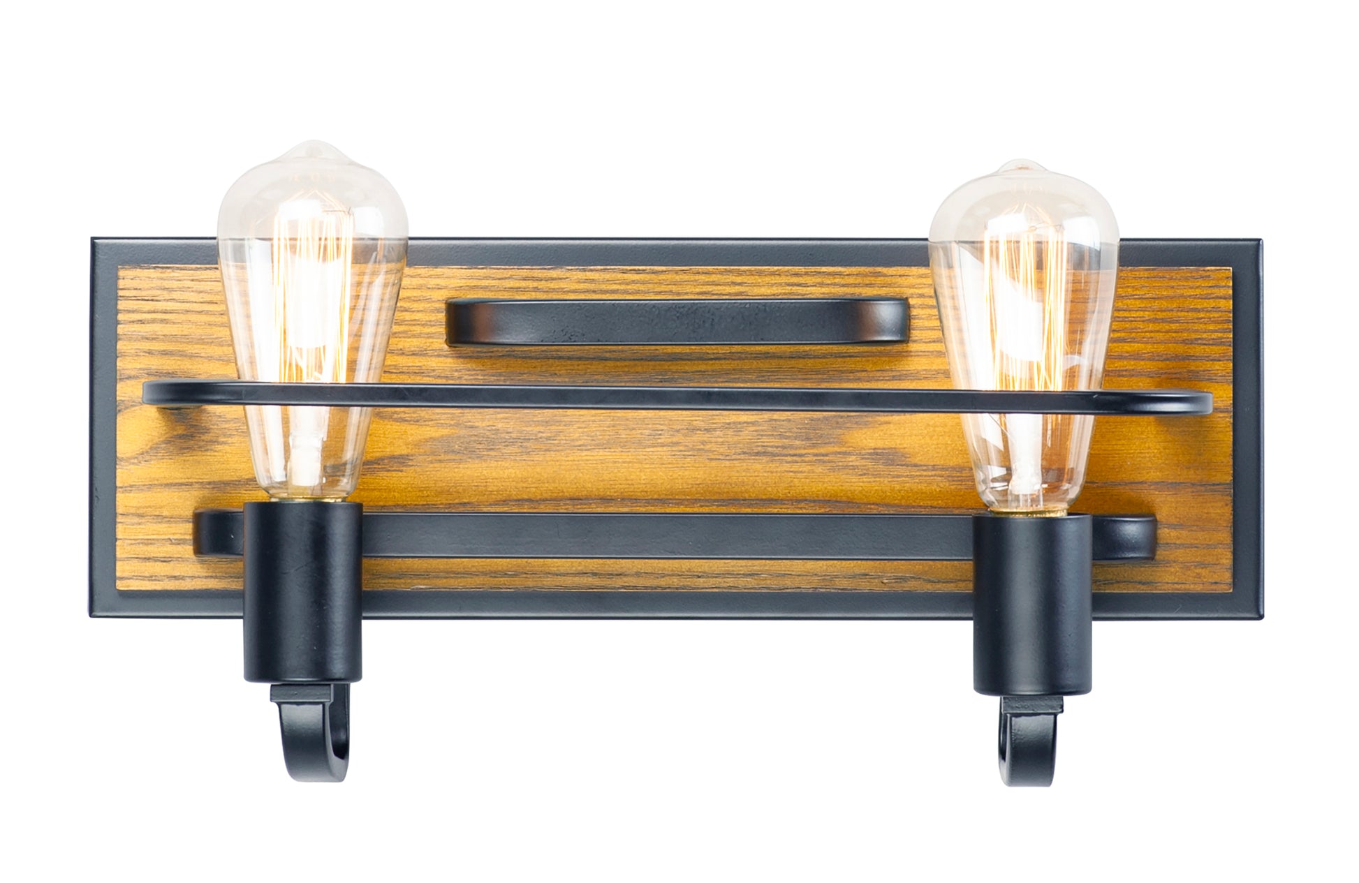 Black Forest 2-Light Bath Vanity Black/Ashbury by Maxim Lighting