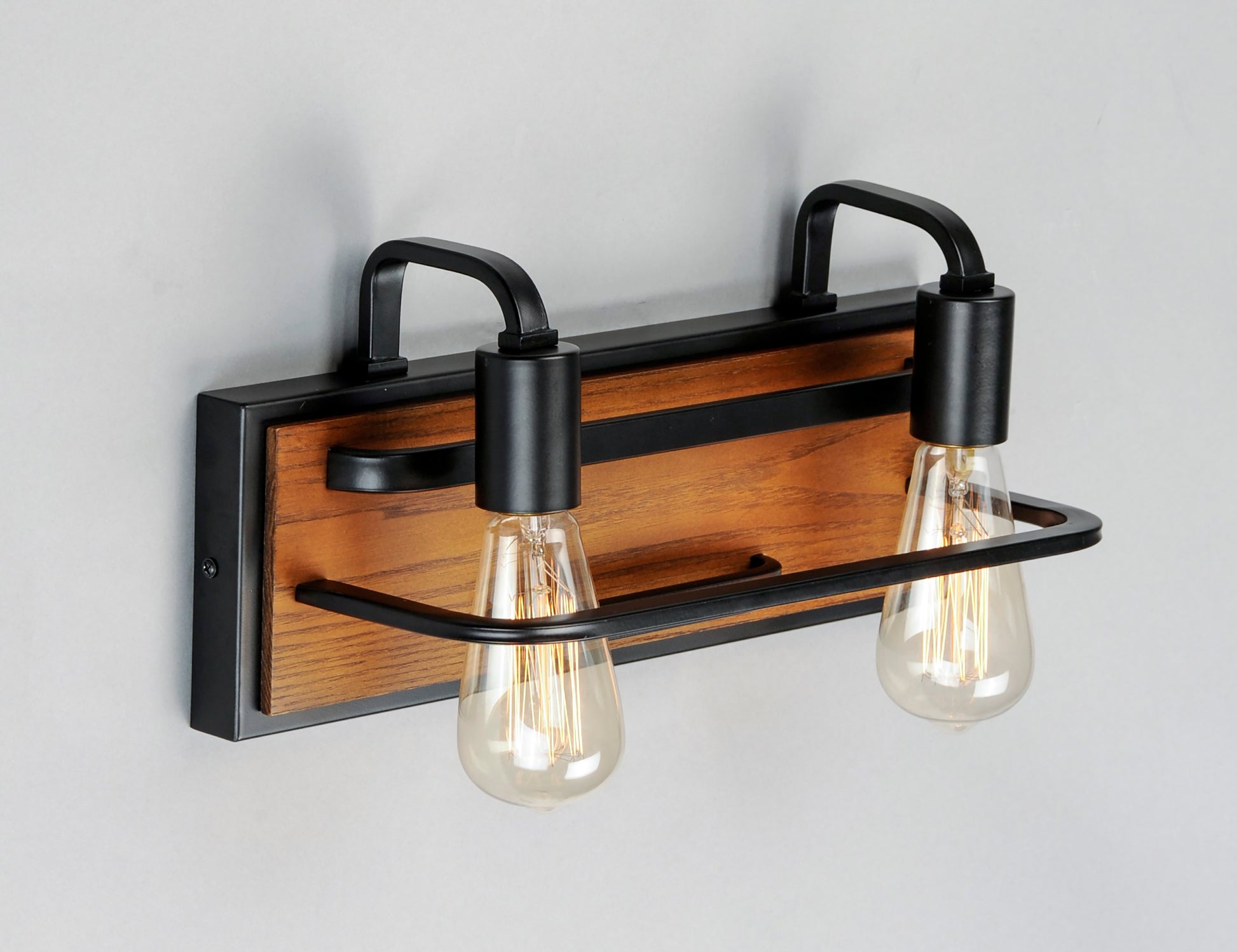 Black Forest 2-Light Bath Vanity Black/Ashbury by Maxim Lighting