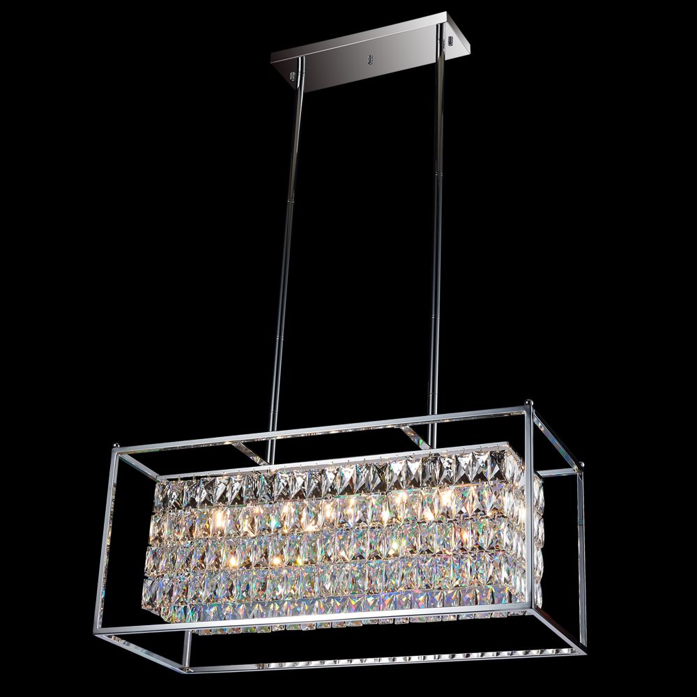 Cages Pendant 12-Light in Chrome 1032CH by StarFire Crystal
