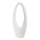 Mandolin Small Floor Vase Sculpture Frosted White by Finesse Decor