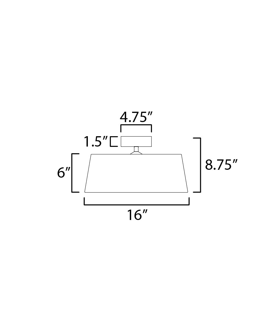 Paramount 16" LED Flush Mount Natural Aged Brass by Maxim Lighting