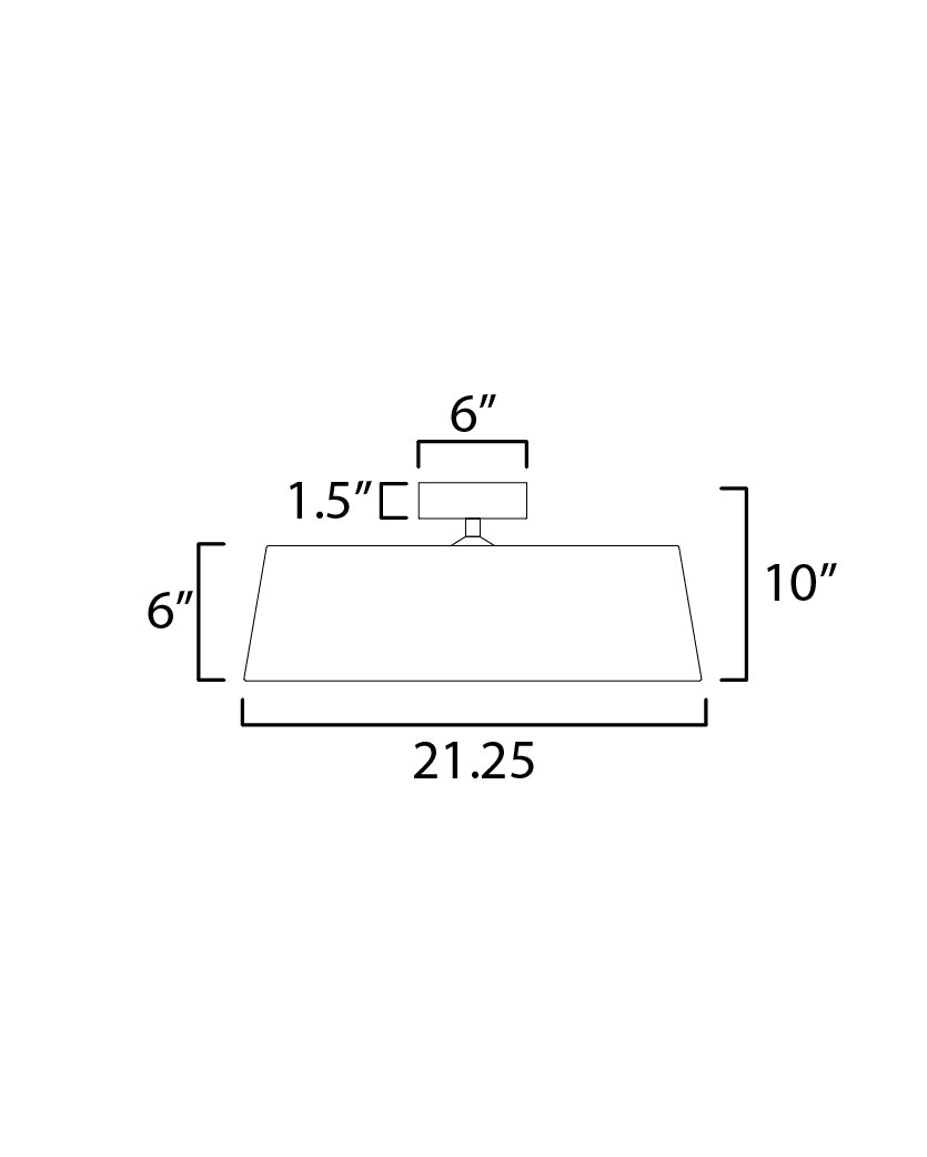 Paramount 21" LED Flush Mount Natural Aged Brass by Maxim Lighting