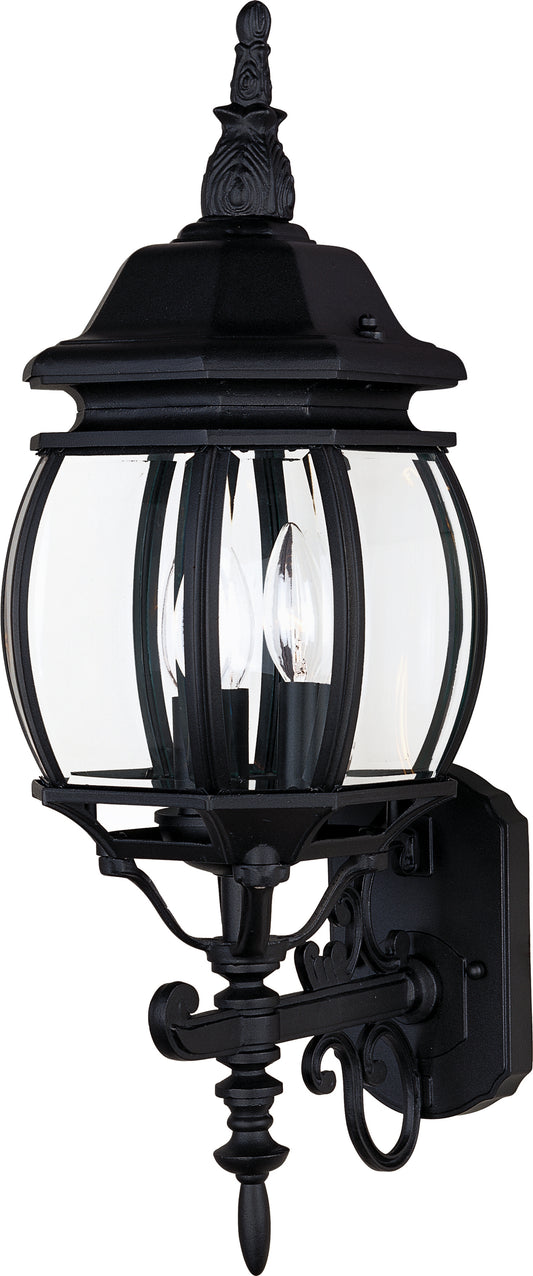 Crown Hill 3-Light Outdoor Wall Lantern Black by Maxim Lighting