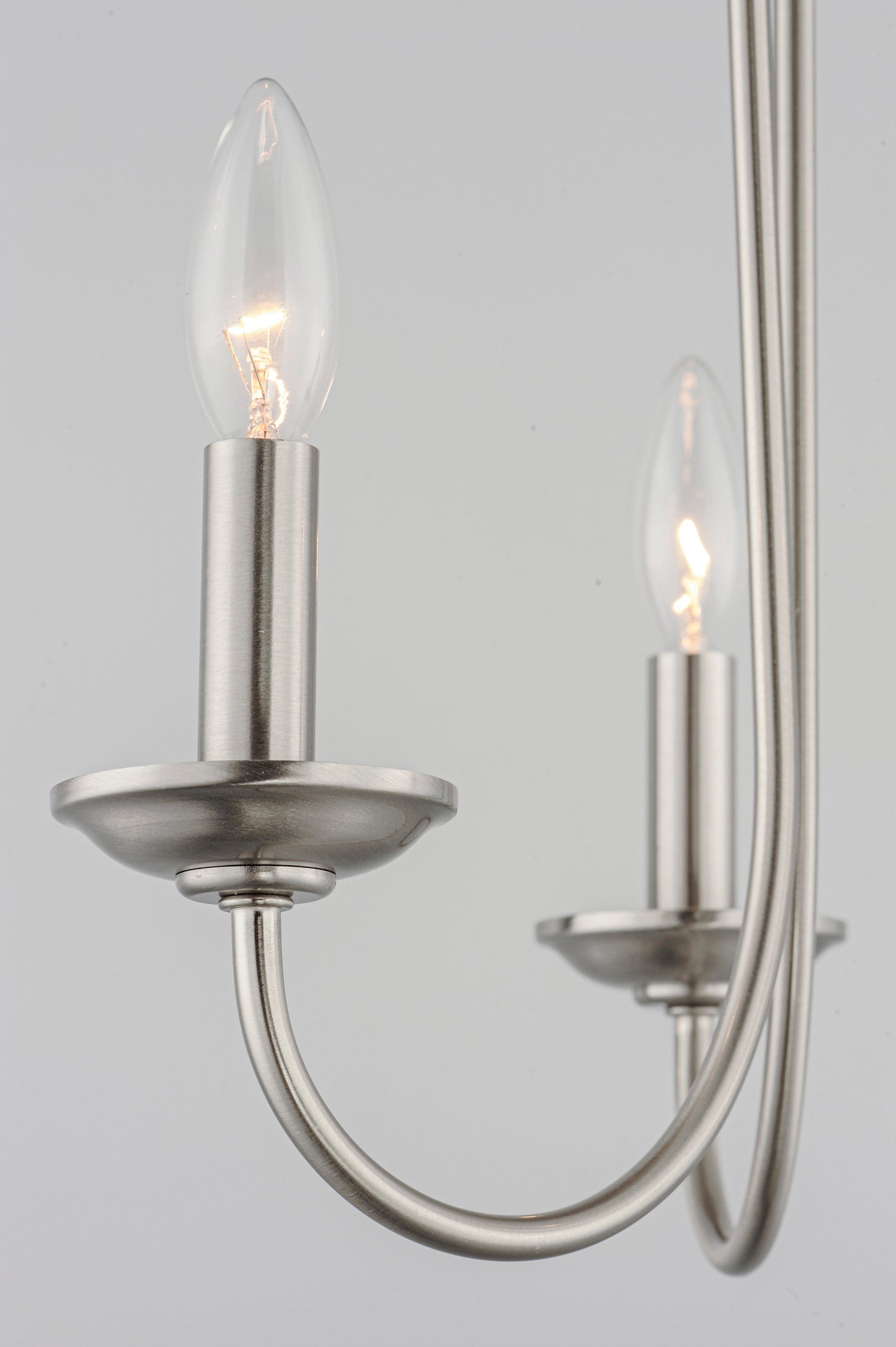 Logan 3-Light Candle Chandelier Satin Nickel by Maxim Lighting