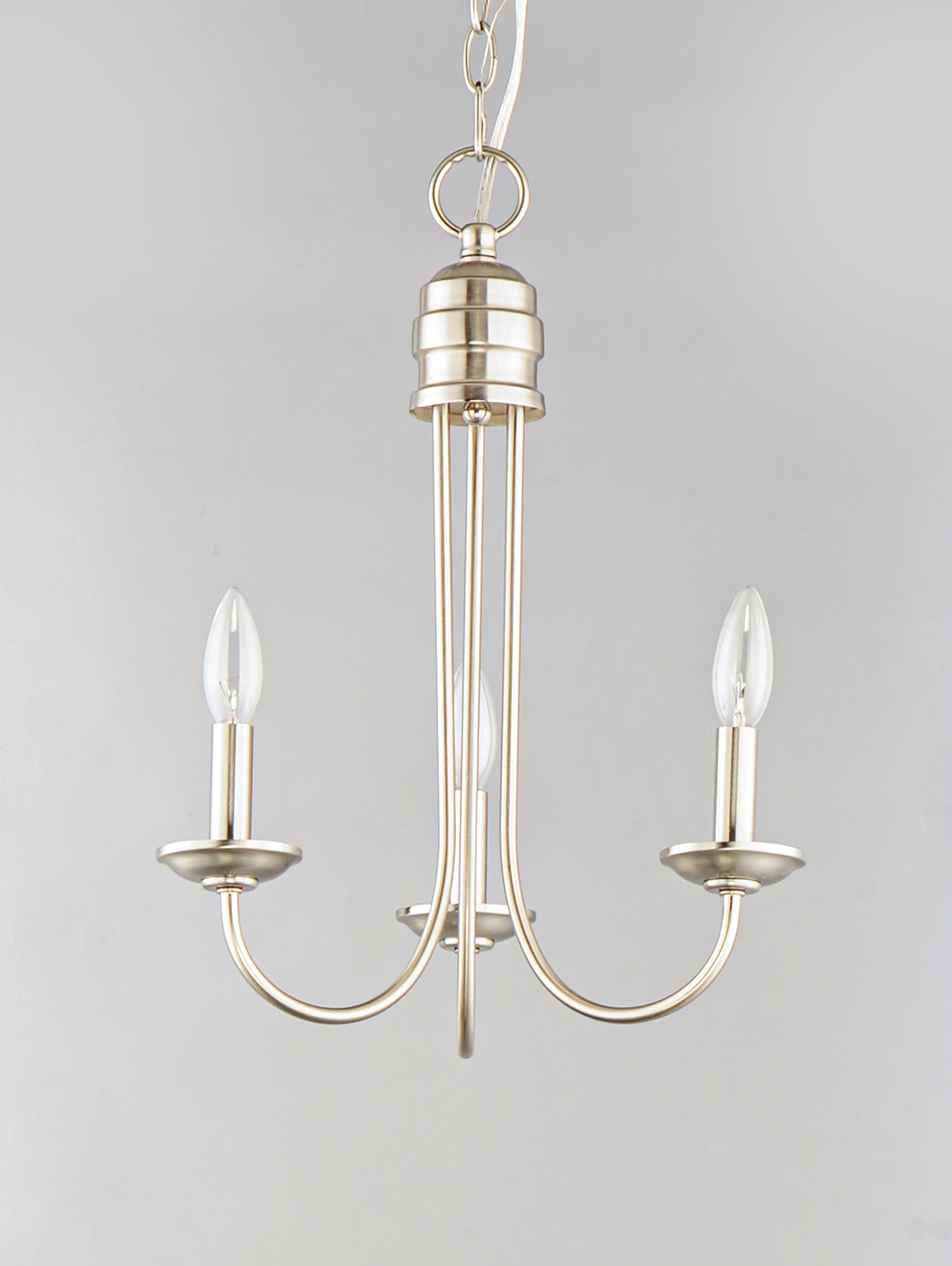 Logan 3-Light Candle Chandelier Satin Nickel by Maxim Lighting