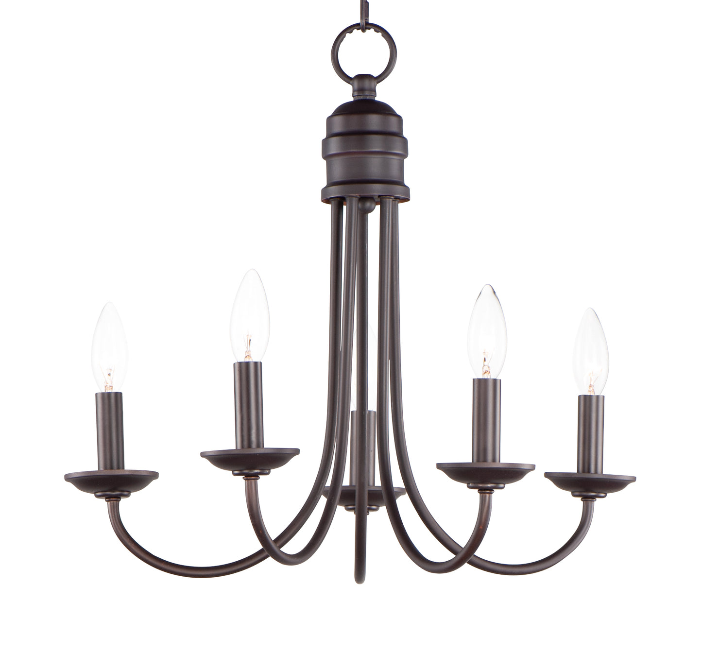 Logan 5-Light Candle Chandelier Oil Rubbed Bronze by Maxim Lighting