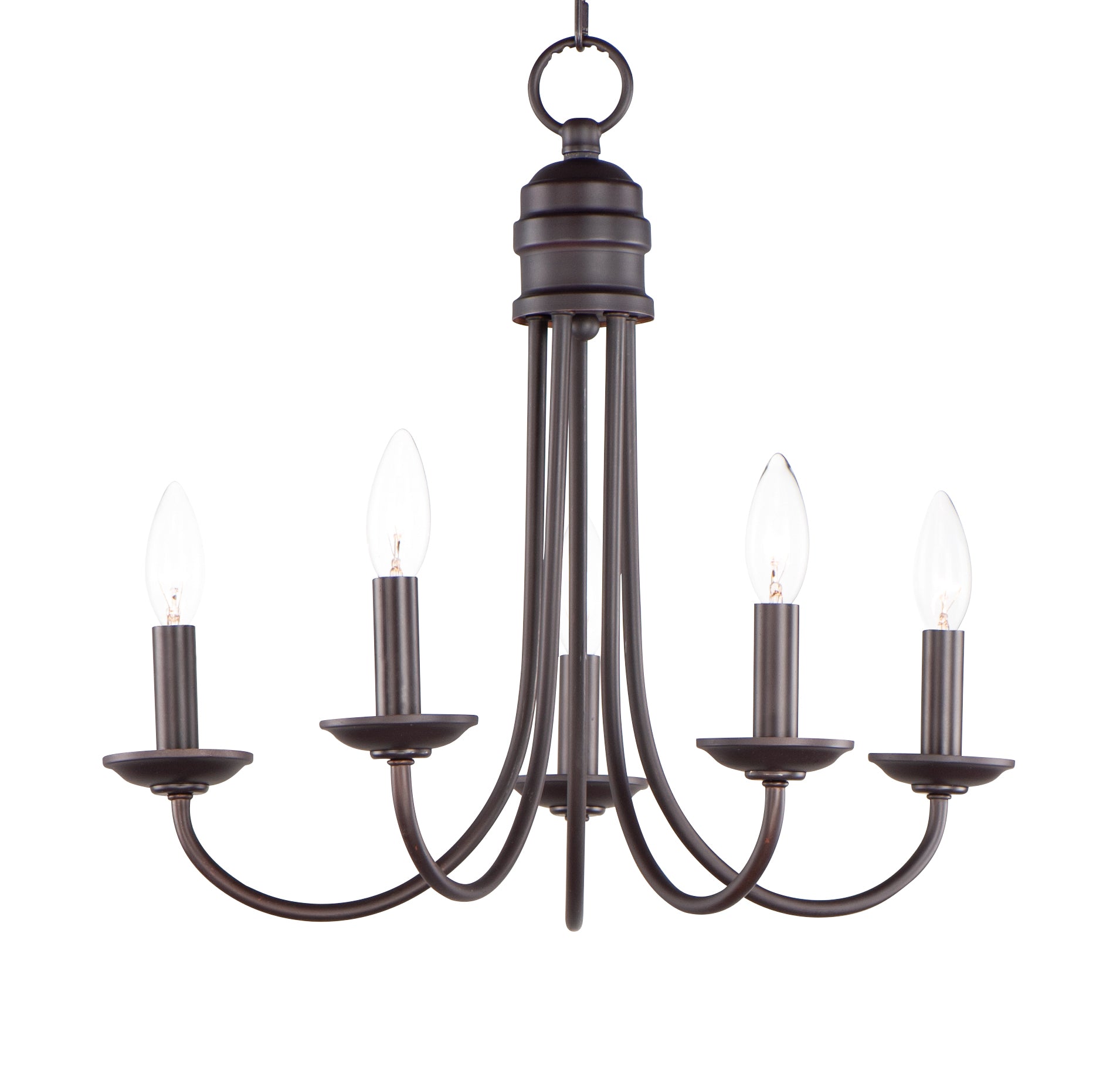 Logan 5-Light Candle Chandelier Oil Rubbed Bronze by Maxim Lighting