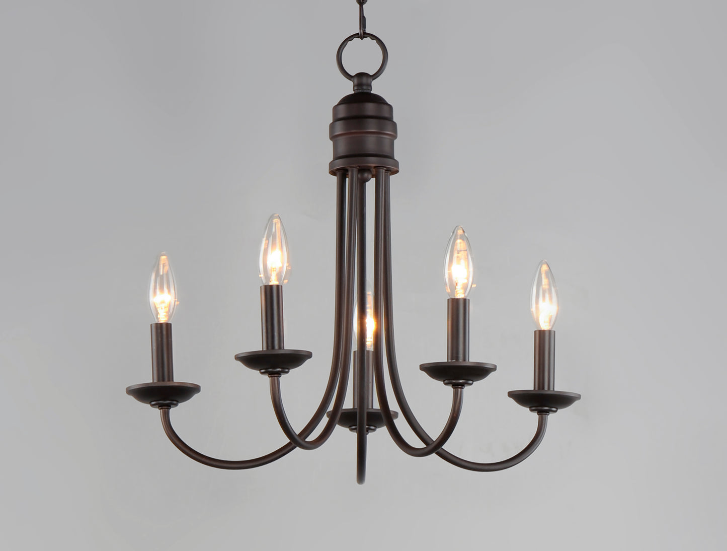 Logan 5-Light Candle Chandelier Oil Rubbed Bronze by Maxim Lighting