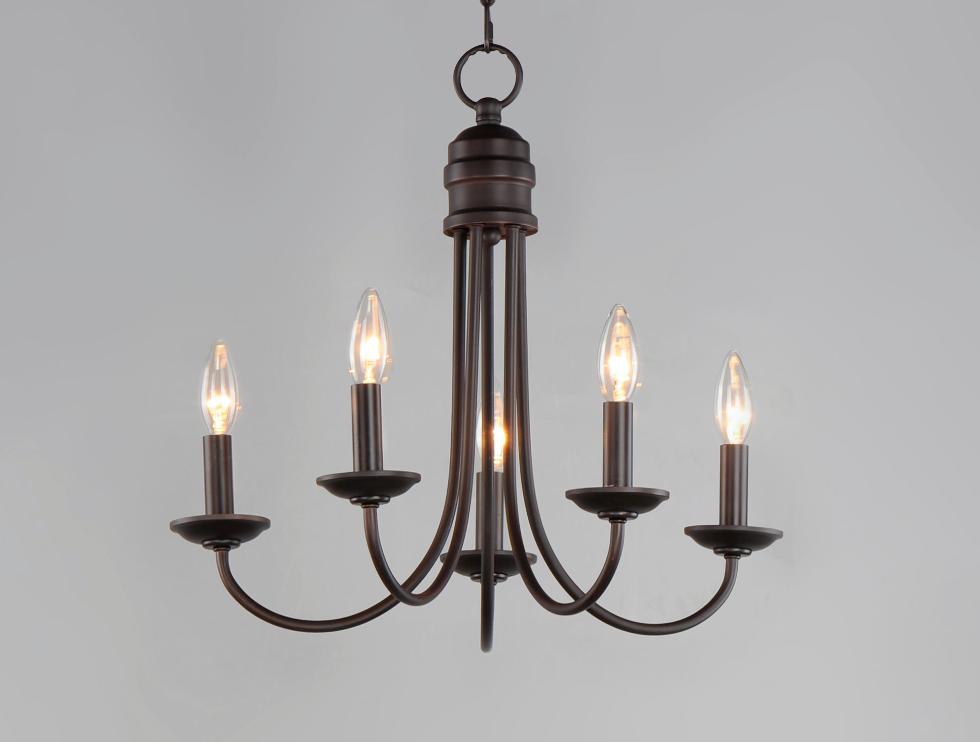 Logan 5-Light Candle Chandelier Oil Rubbed Bronze by Maxim Lighting
