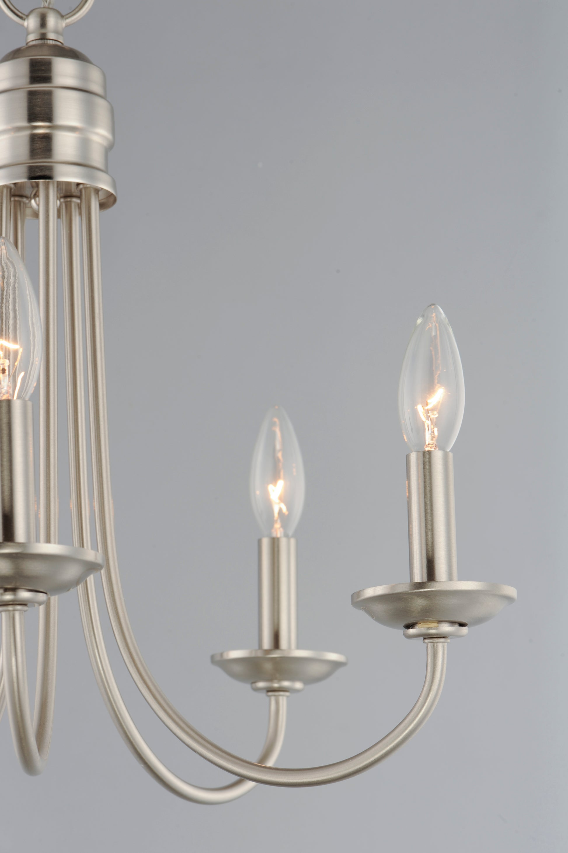 Logan 5-Light Candle Chandelier Satin Nickel by Maxim Lighting