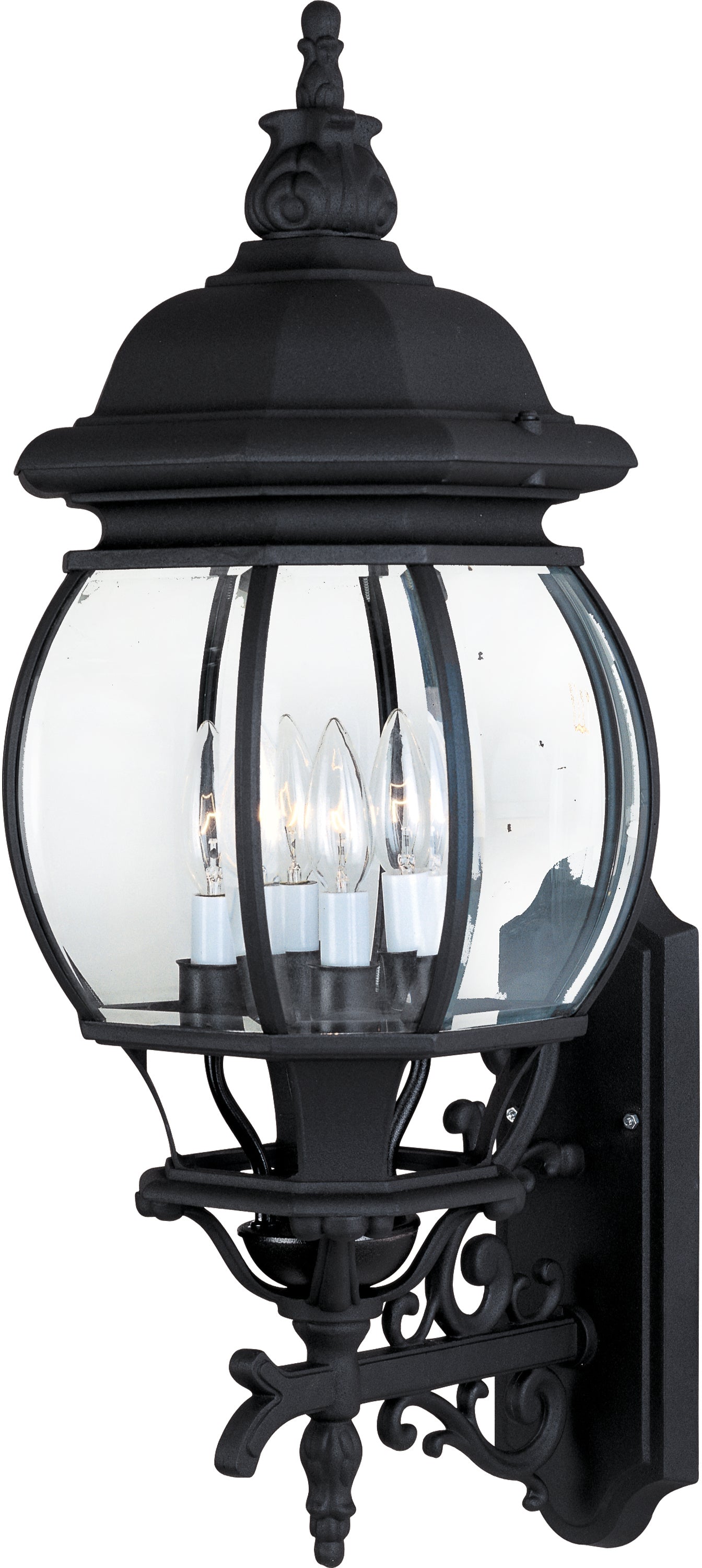 Crown Hill 4-Light Outdoor Wall Lantern Black by Maxim Lighting