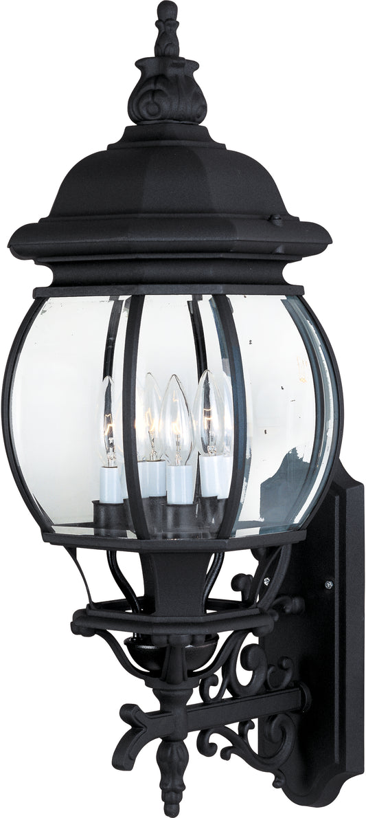 Crown Hill 4-Light Outdoor Wall Lantern Black by Maxim Lighting
