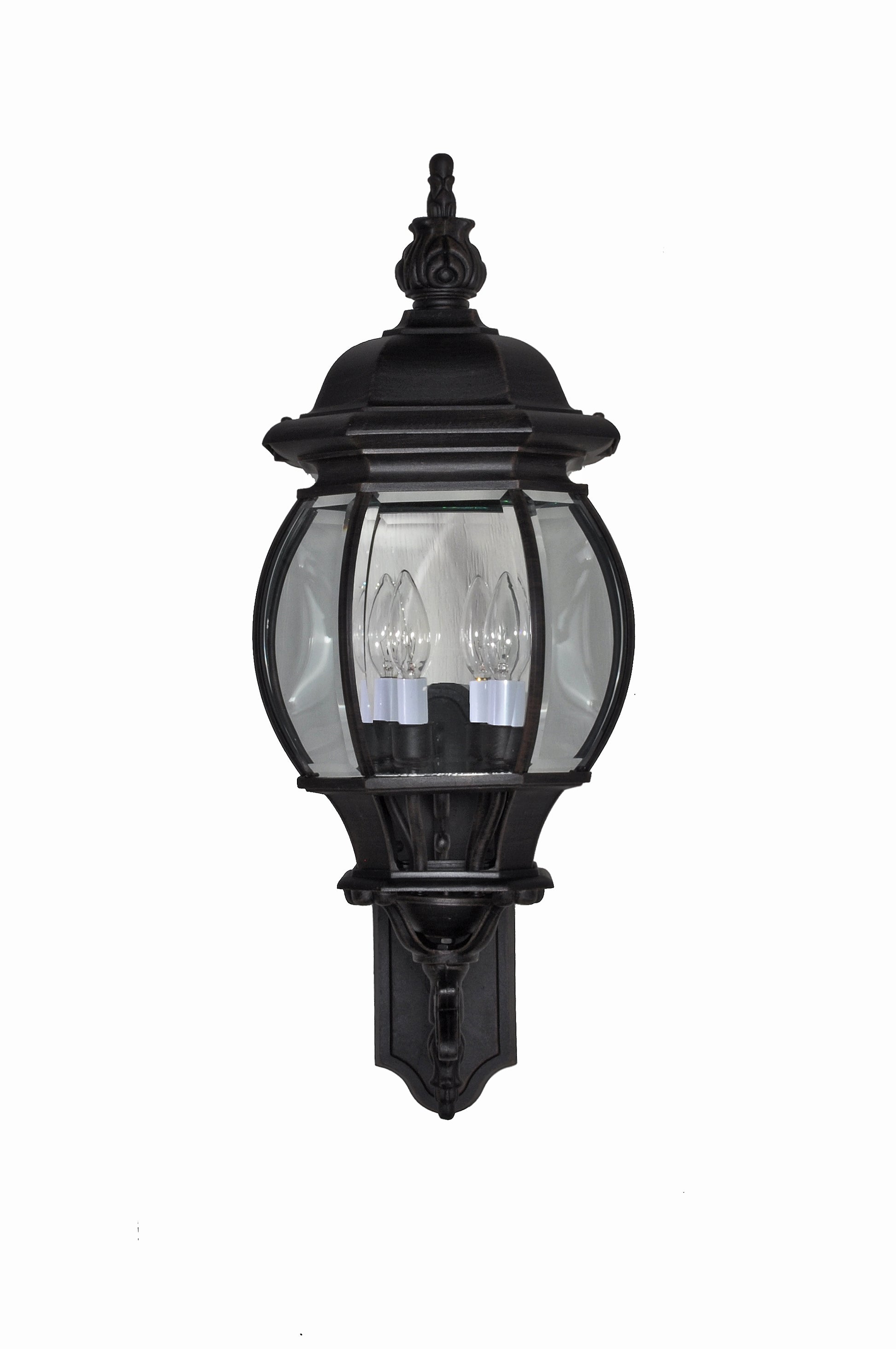 Crown Hill 4-Light Outdoor Wall Lantern Black by Maxim Lighting