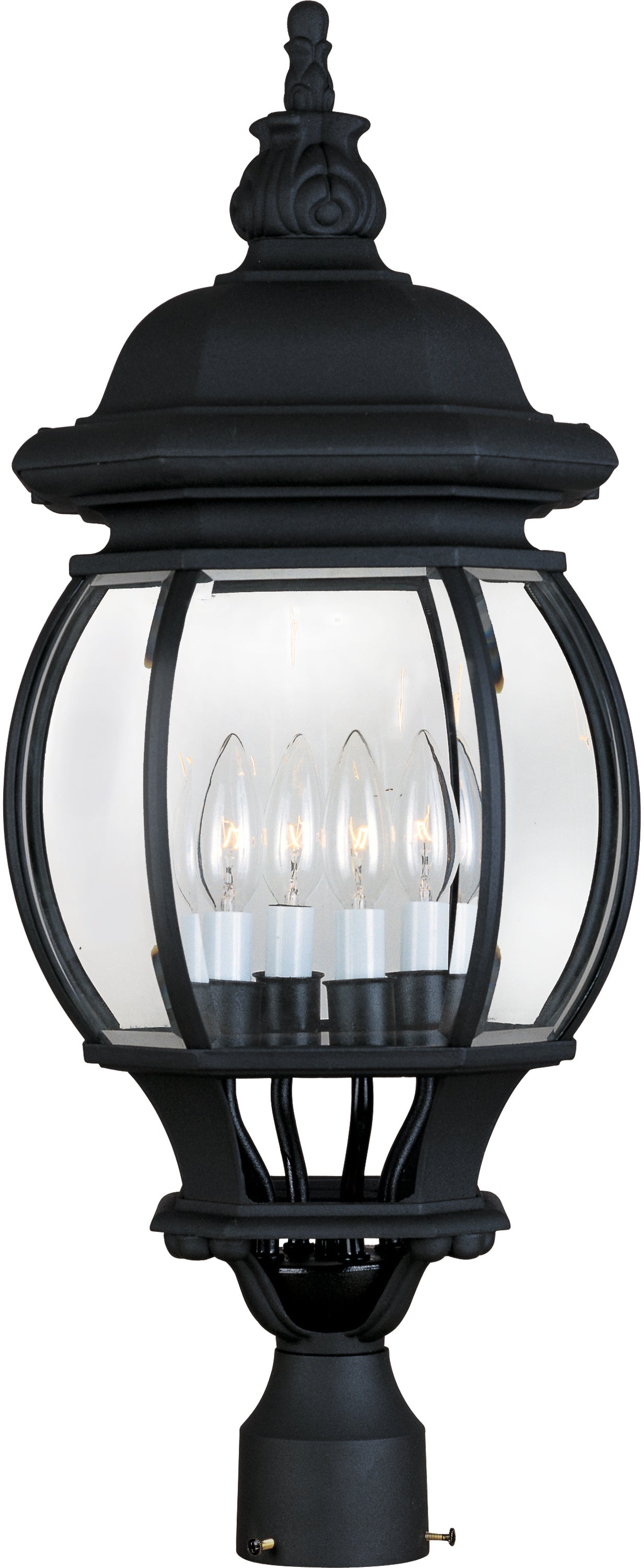 Crown Hill 4-Light Outdoor Pole/Post Lantern Black by Maxim Lighting