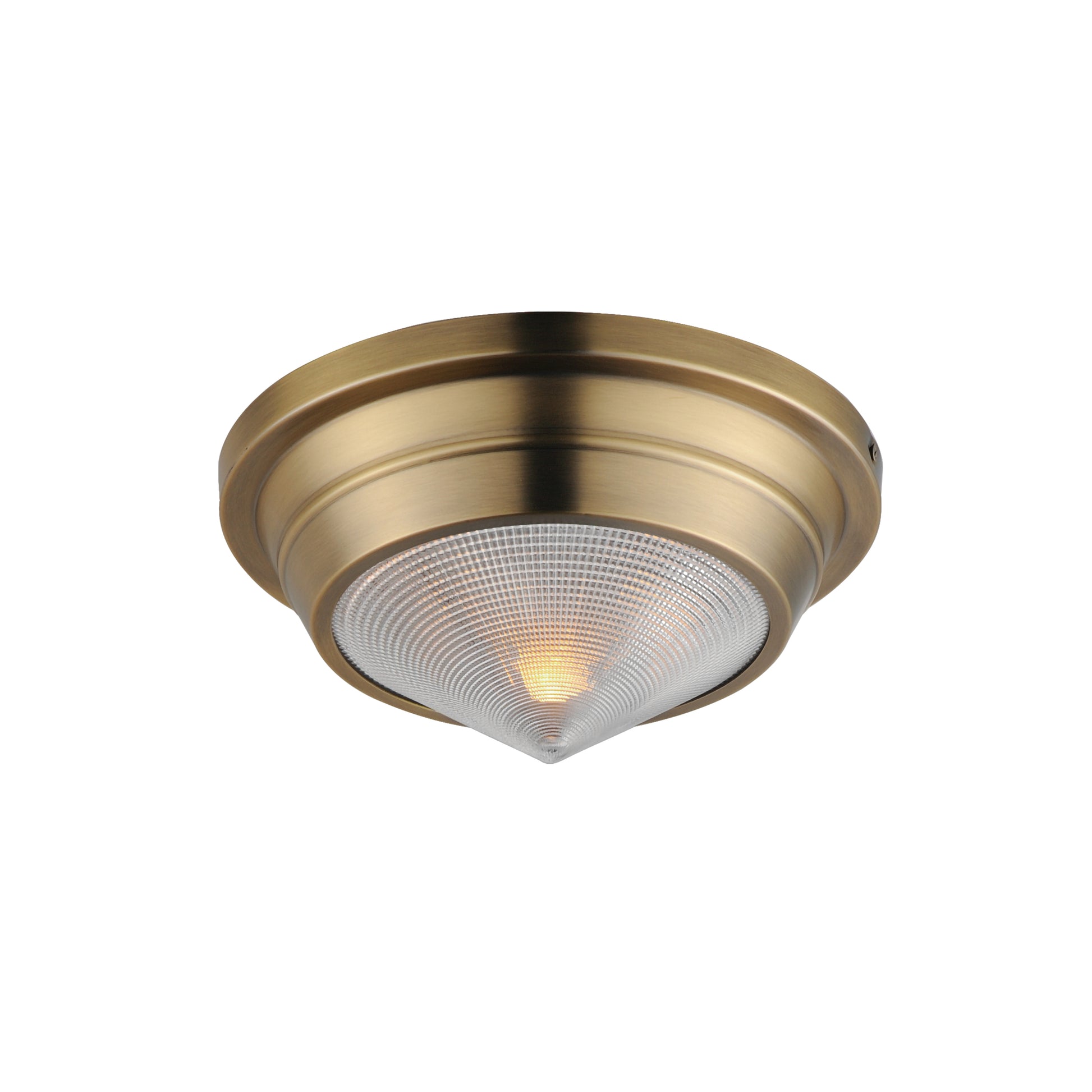 Hargreaves Flush Mount Natural Aged Brass by Maxim Lighting