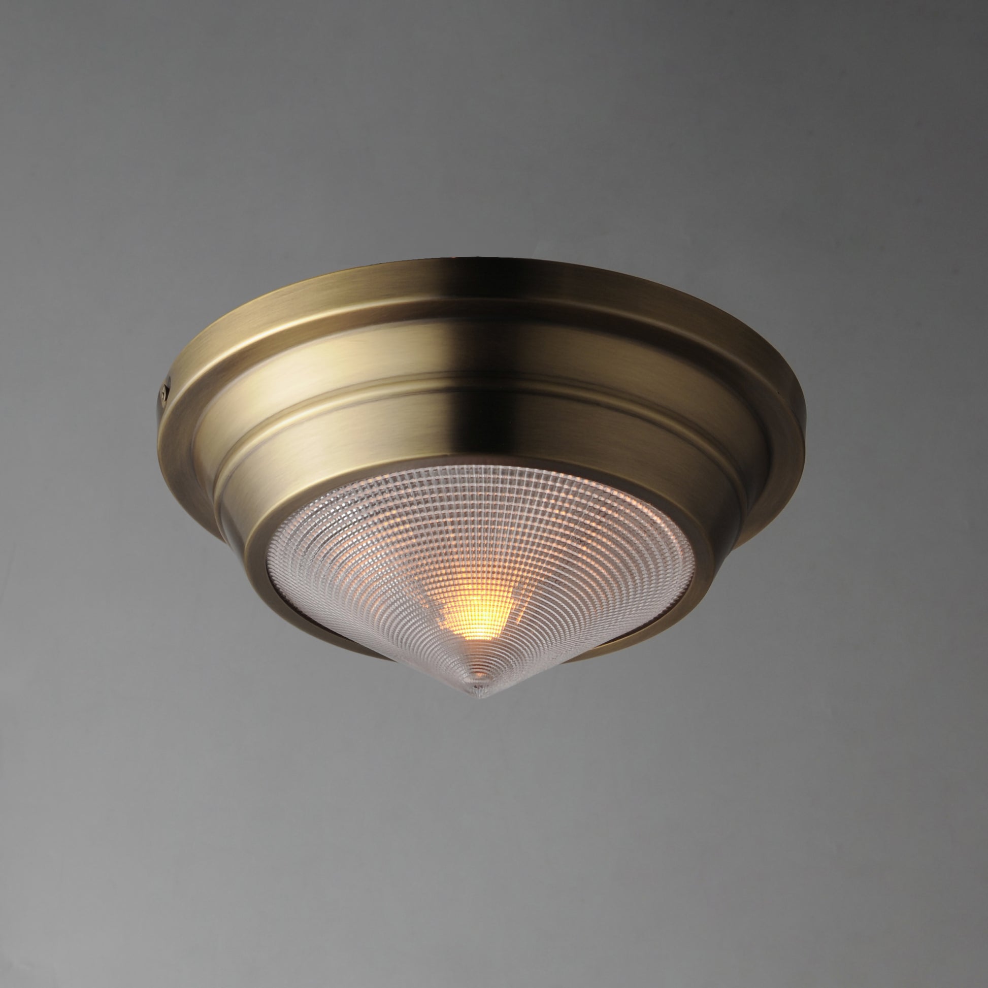 Hargreaves Flush Mount Natural Aged Brass by Maxim Lighting