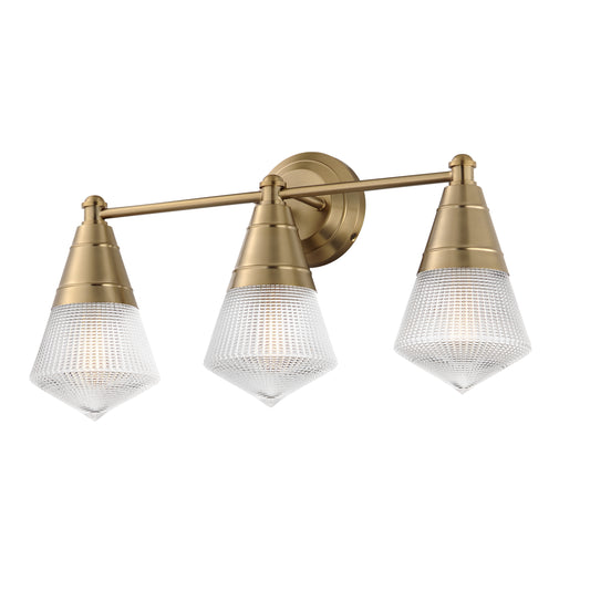 Hargreaves 3-Light Bath Vanity Natural Aged Brass by Maxim Lighting