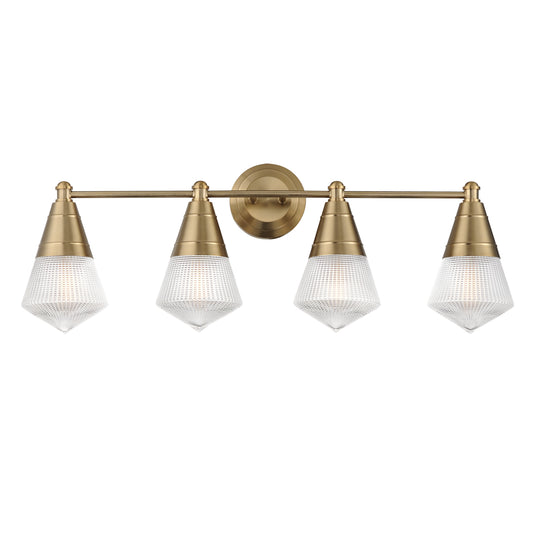 Hargreaves 4-Light Bath Vanity Natural Aged Brass by Maxim Lighting