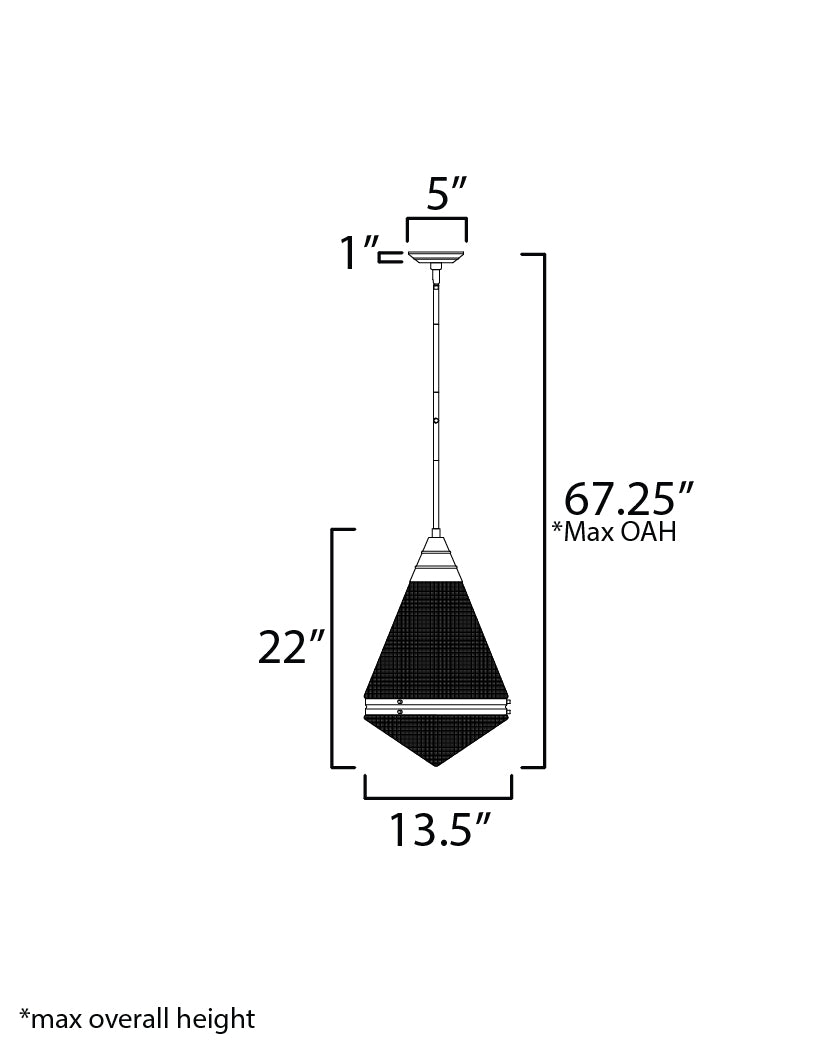 Hargreaves Pendant Polished Nickel by Maxim Lighting