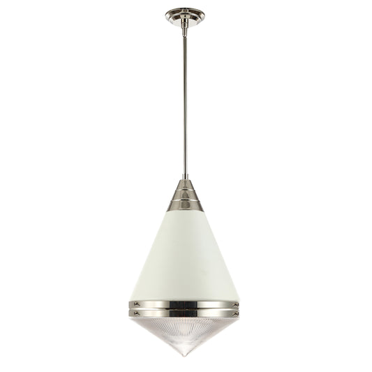 Hargreaves Pendant White/Polished Nickel by Maxim Lighting