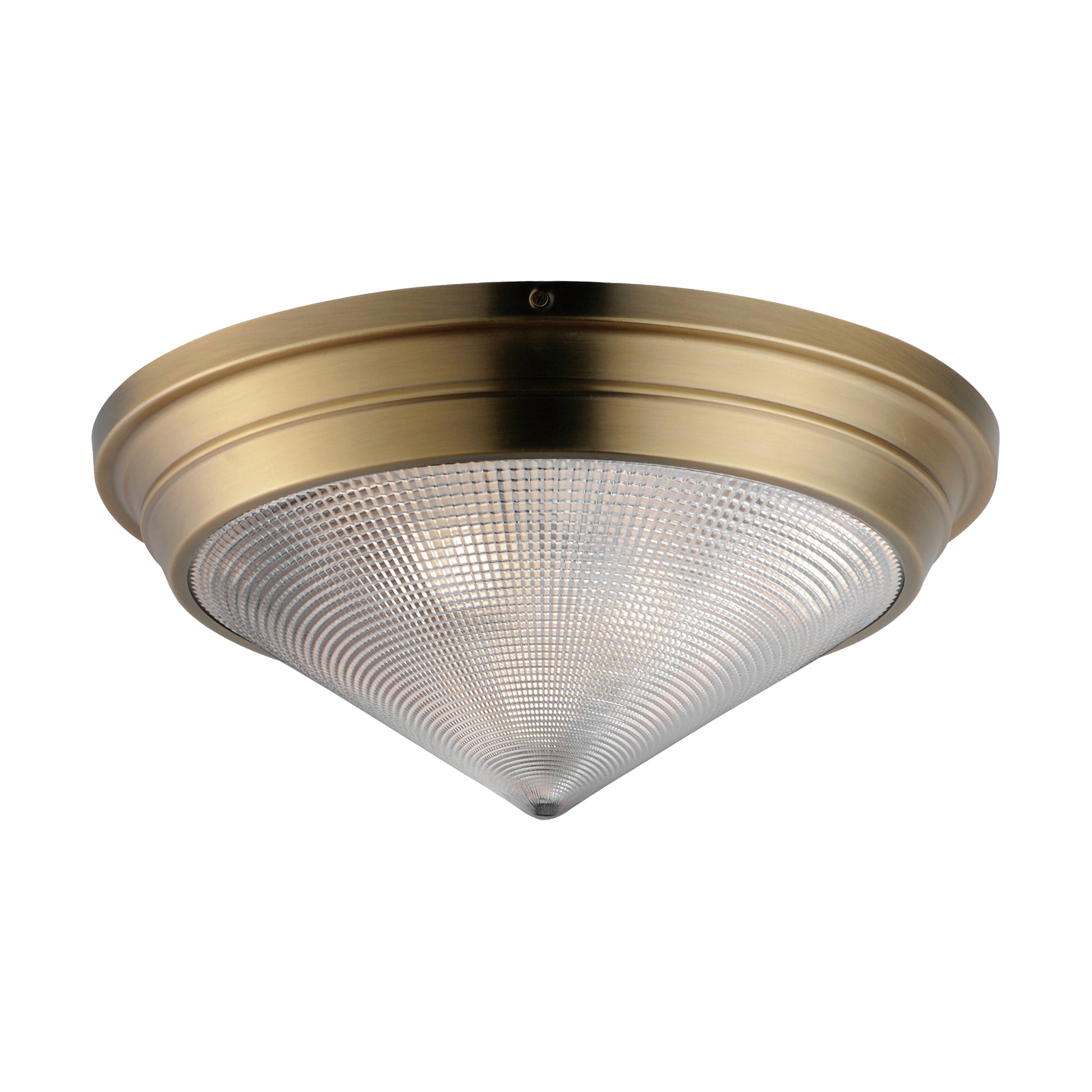 Hargreaves 3-Light Flush Mount Natural Aged Brass by Maxim Lighting