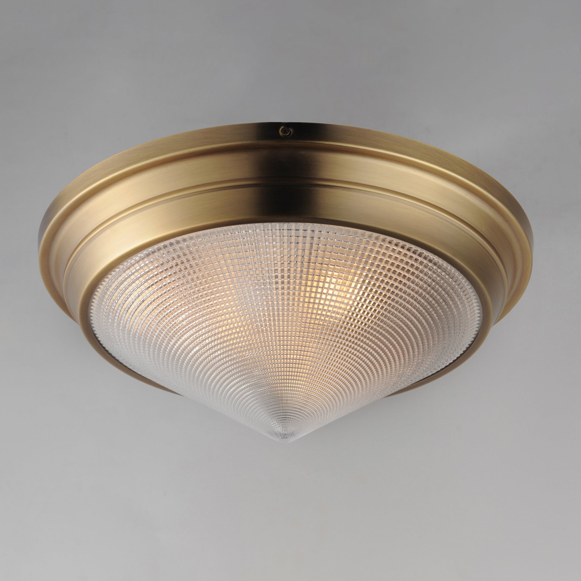 Hargreaves 3-Light Flush Mount Natural Aged Brass by Maxim Lighting
