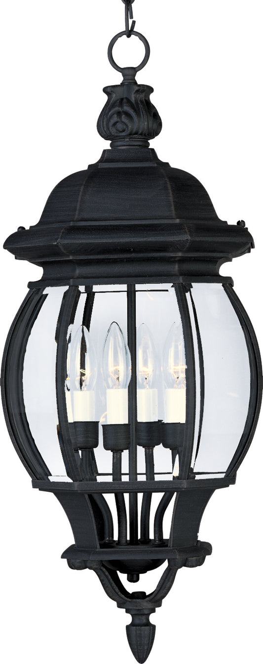 Crown Hill 4-Light Outdoor Hanging Lantern Black by Maxim Lighting