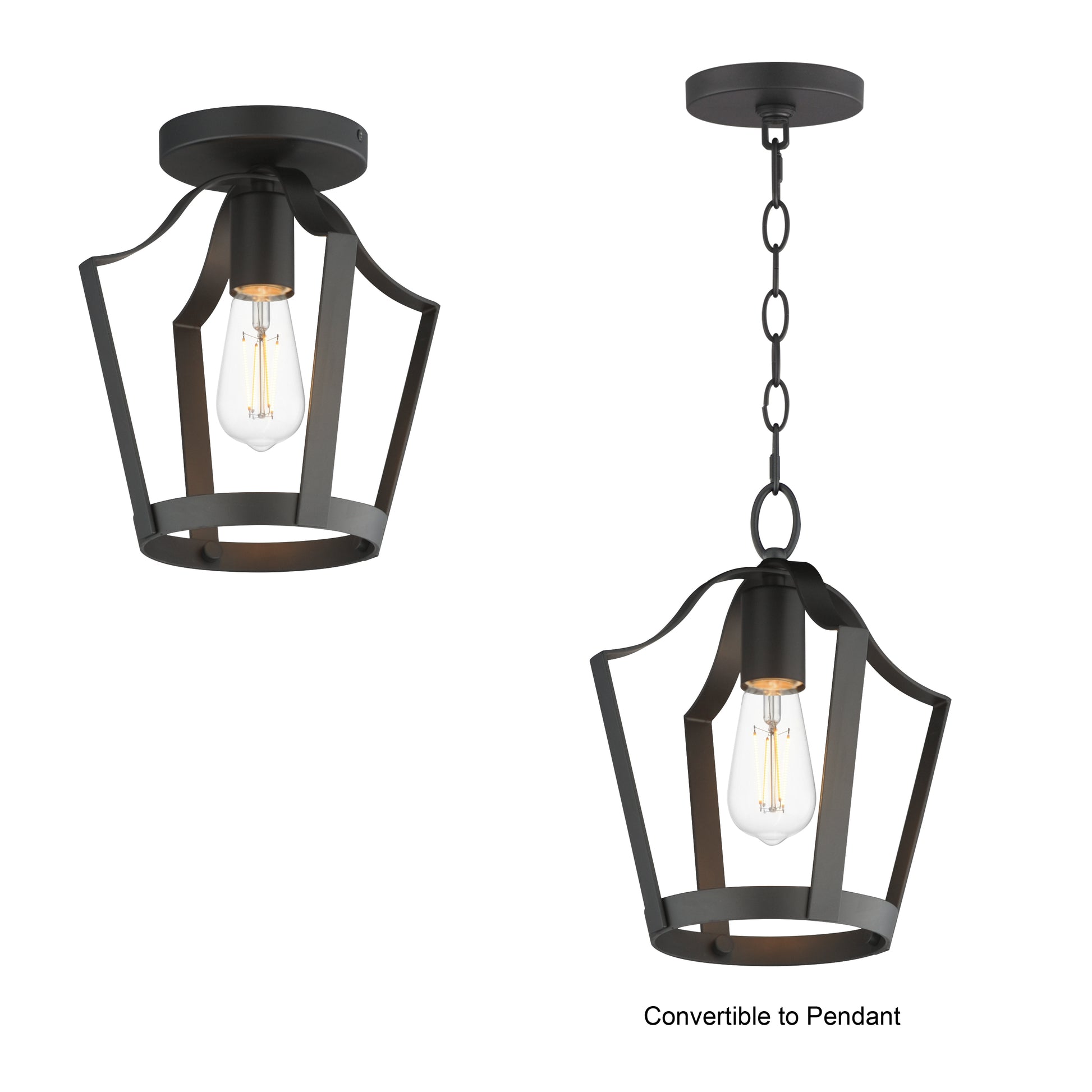 Arden Pendant/Semi Flush Black by Maxim Lighting