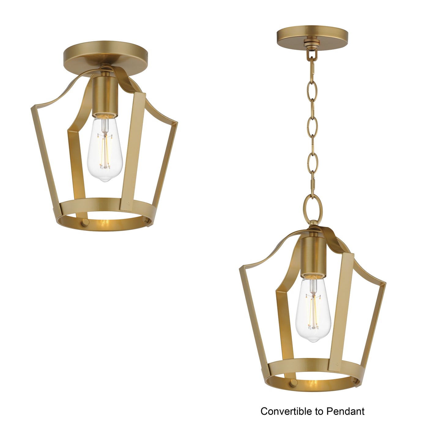 Arden Pendant/Semi Flush Natural Aged Brass by Maxim Lighting