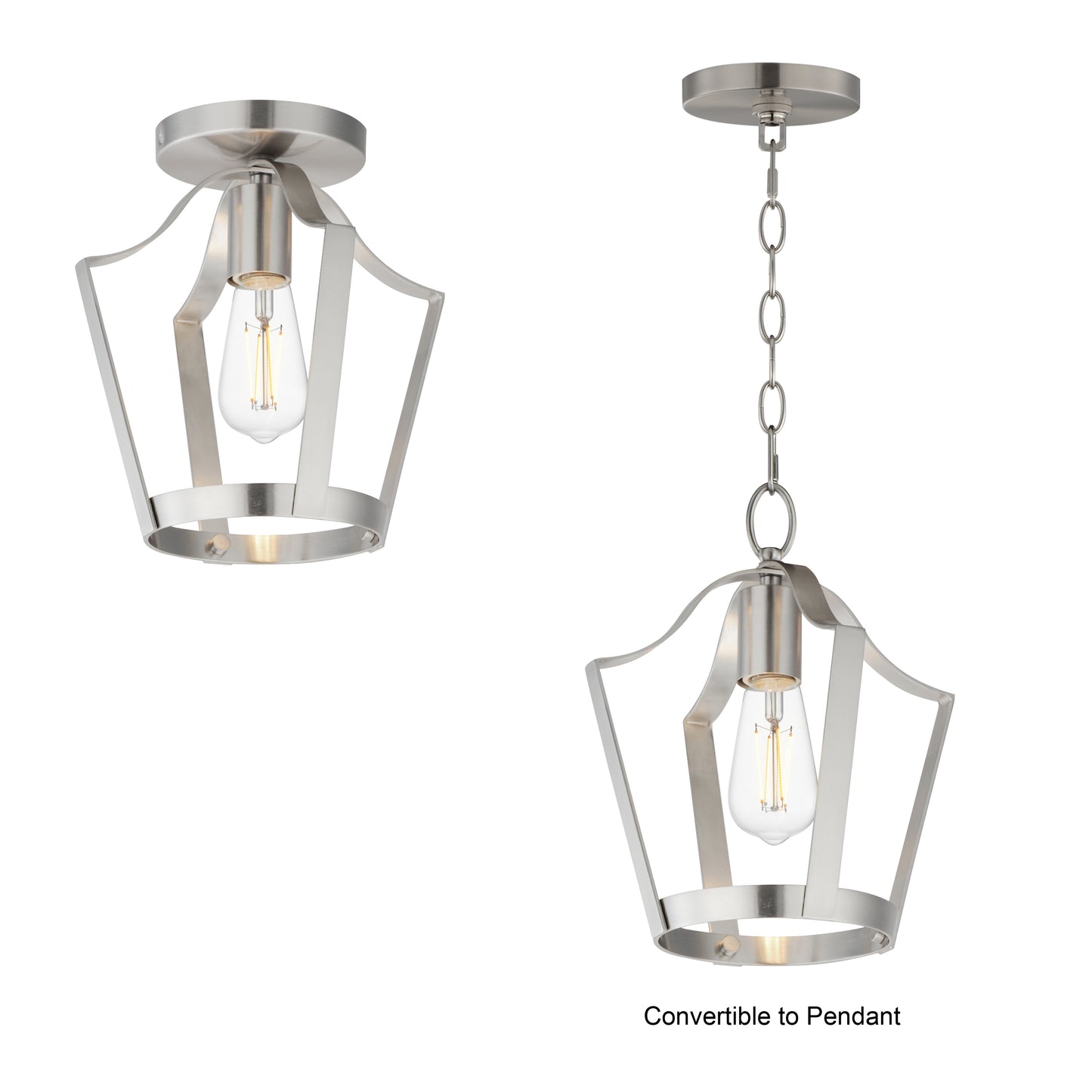 Arden Pendant/Semi Flush Satin Nickel by Maxim Lighting