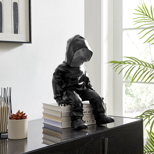 Cool Dude with Hoodie Sculpture - Finesse Decor C-0920-BCR