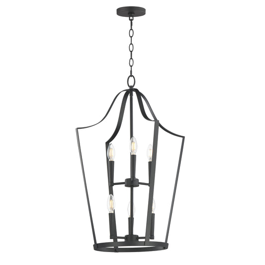 Arden 6-Light Pendant Black by Maxim Lighting