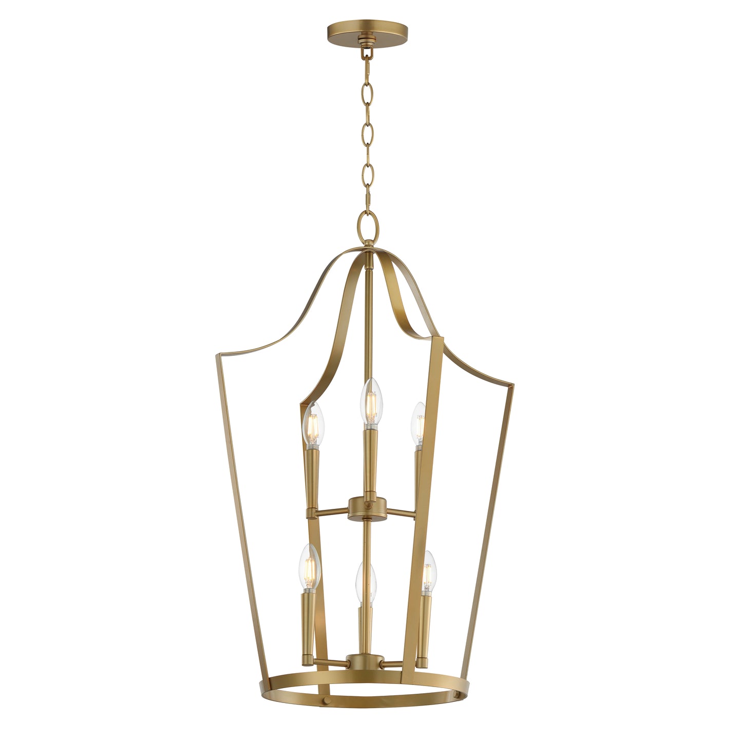 Arden 6-Light Pendant Natural Aged Brass by Maxim Lighting