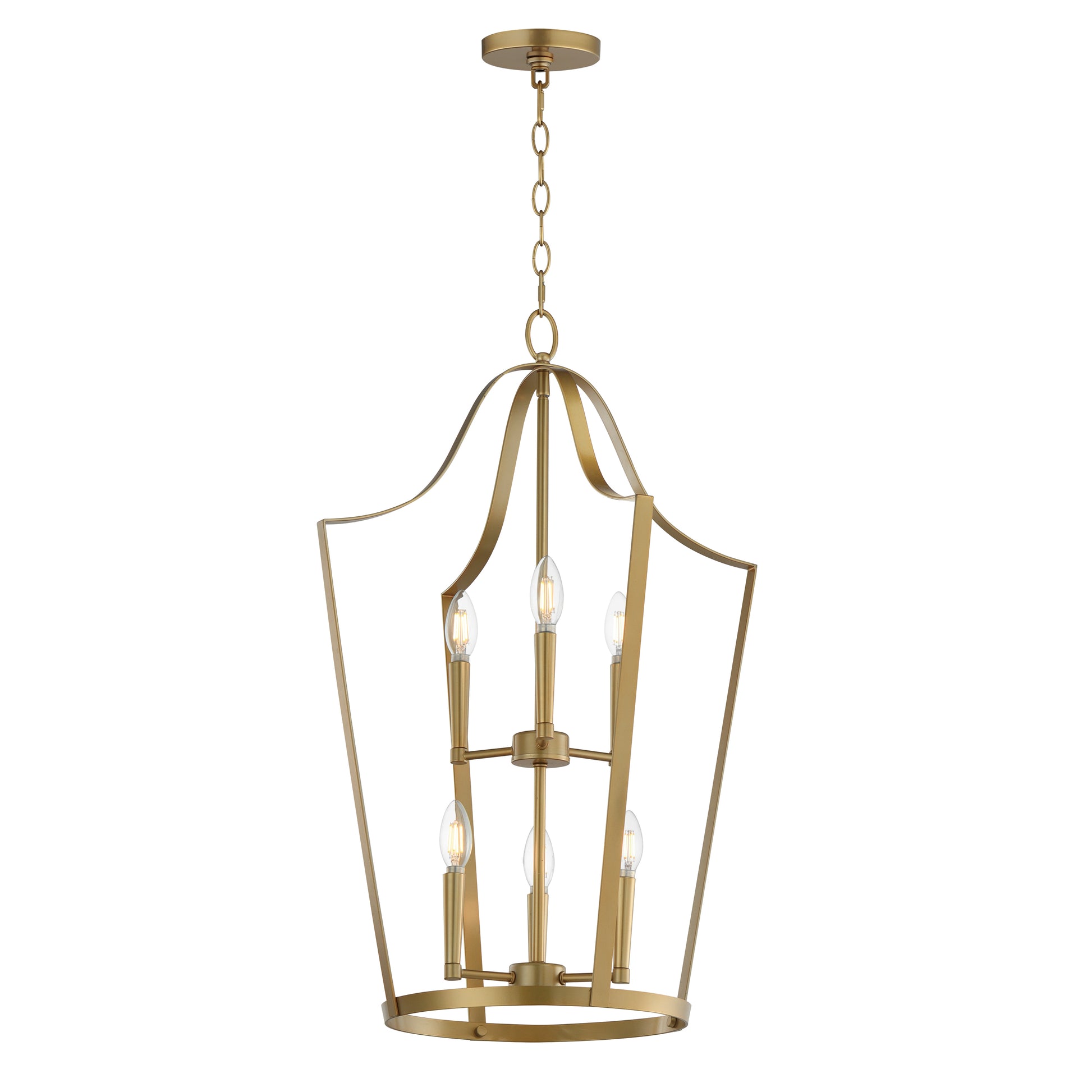 Arden 6-Light Pendant Natural Aged Brass by Maxim Lighting