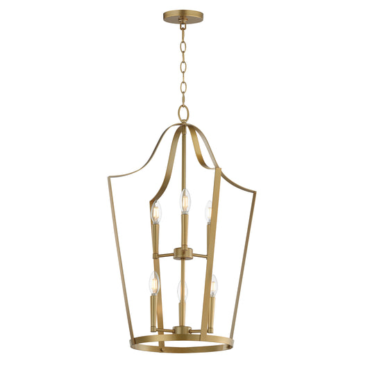Arden 6-Light Pendant Natural Aged Brass by Maxim Lighting