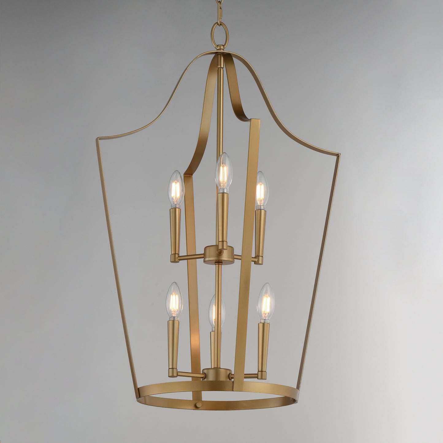 Arden 6-Light Pendant Natural Aged Brass by Maxim Lighting
