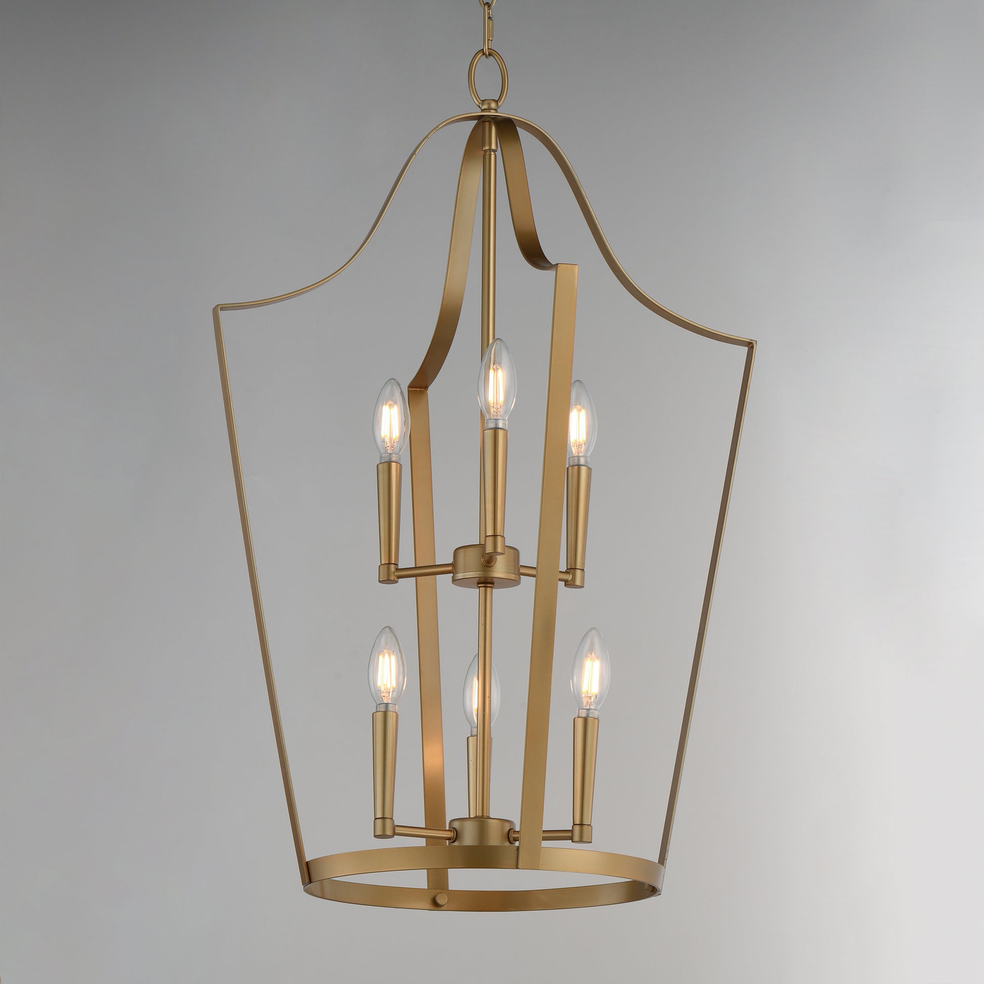Arden 6-Light Pendant Natural Aged Brass by Maxim Lighting