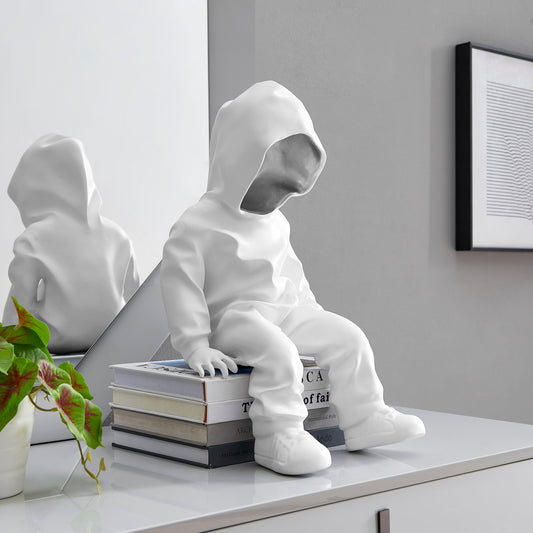 Cool Dude with Hoodie Sculpture - Finesse Decor C-0920-WCR