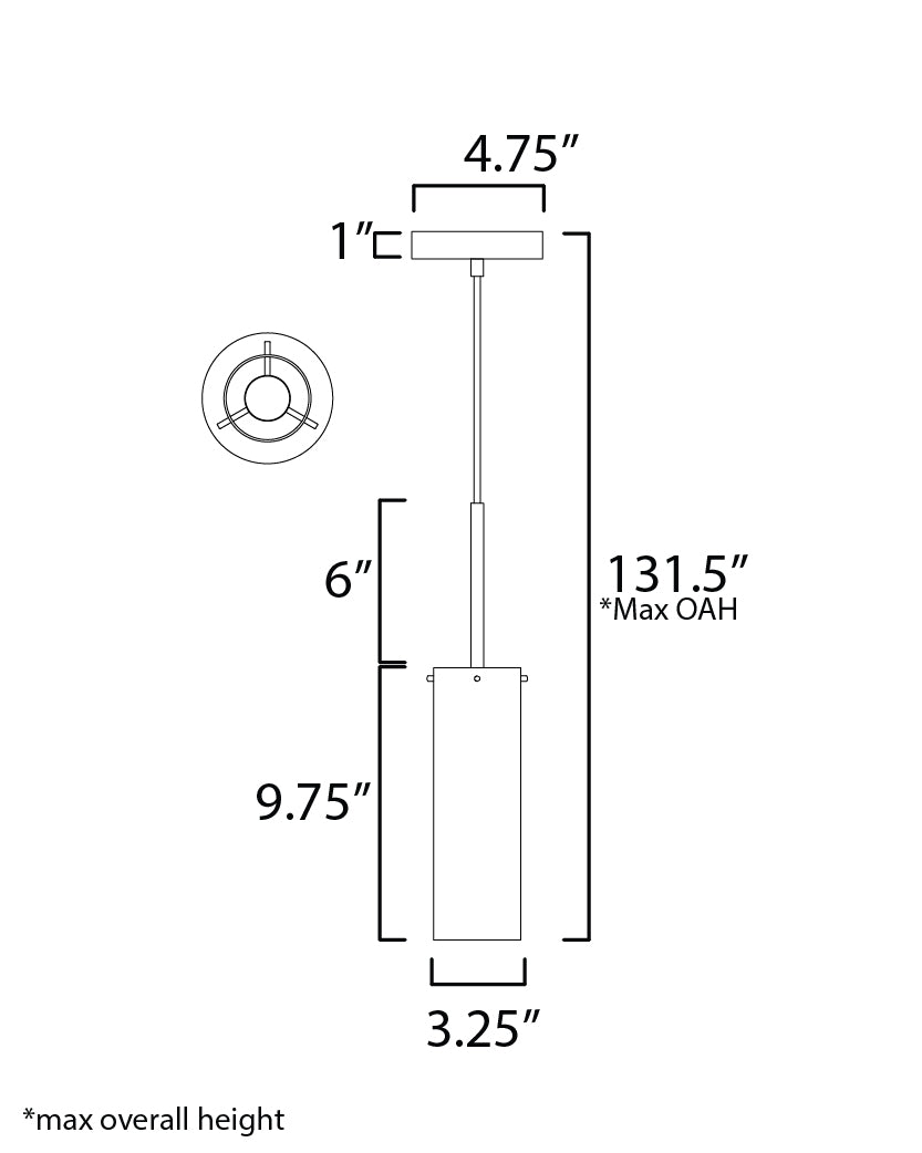 Blizzard Pendant Polished Chrome by Maxim Lighting