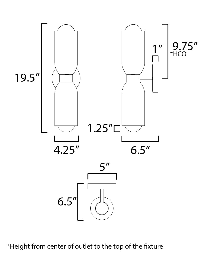 Pompeii 2-Light Wall Sconce Travertine/Oyster by Maxim Lighting
