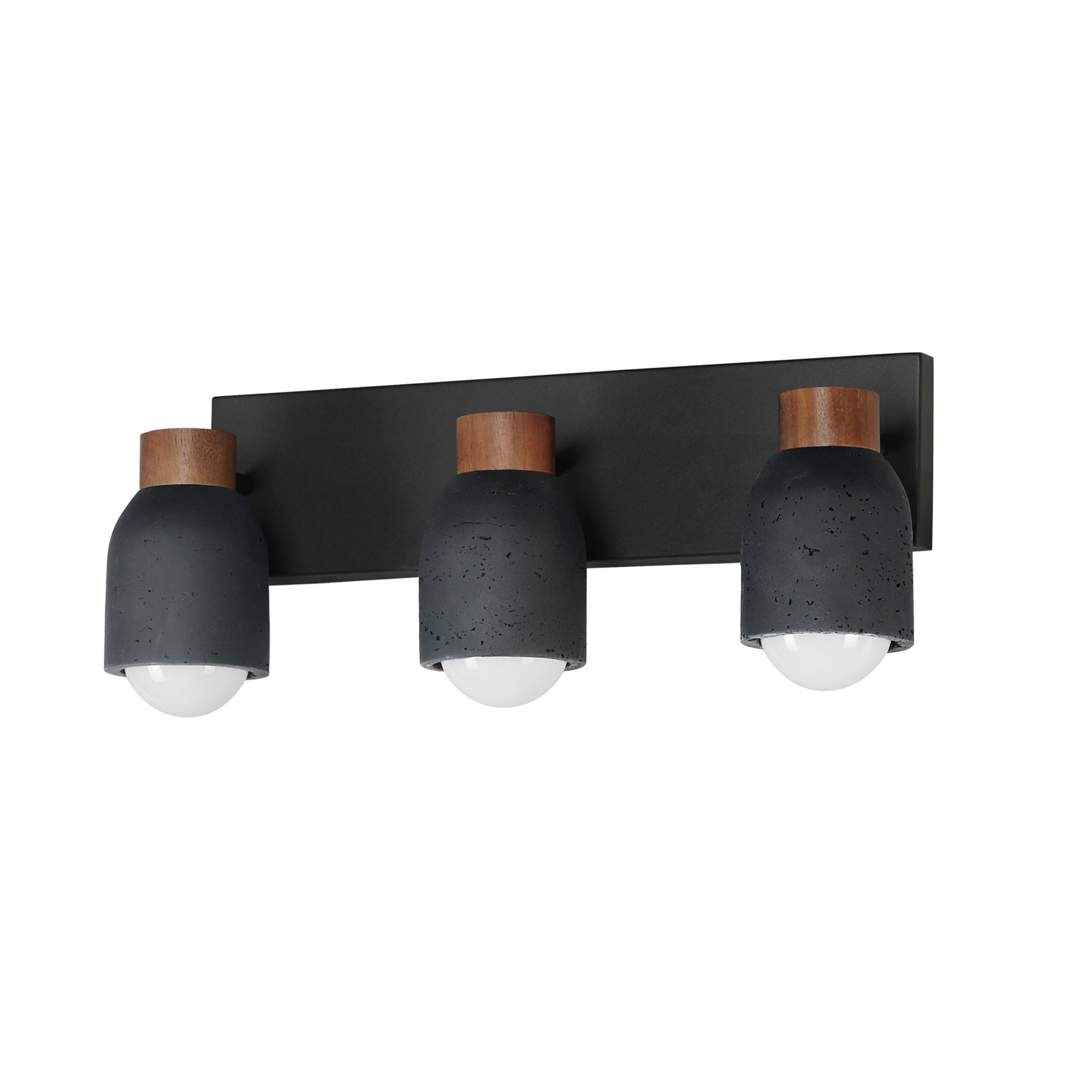 Pompeii 3-Light Bath Vanity Lava/Black by Maxim Lighting